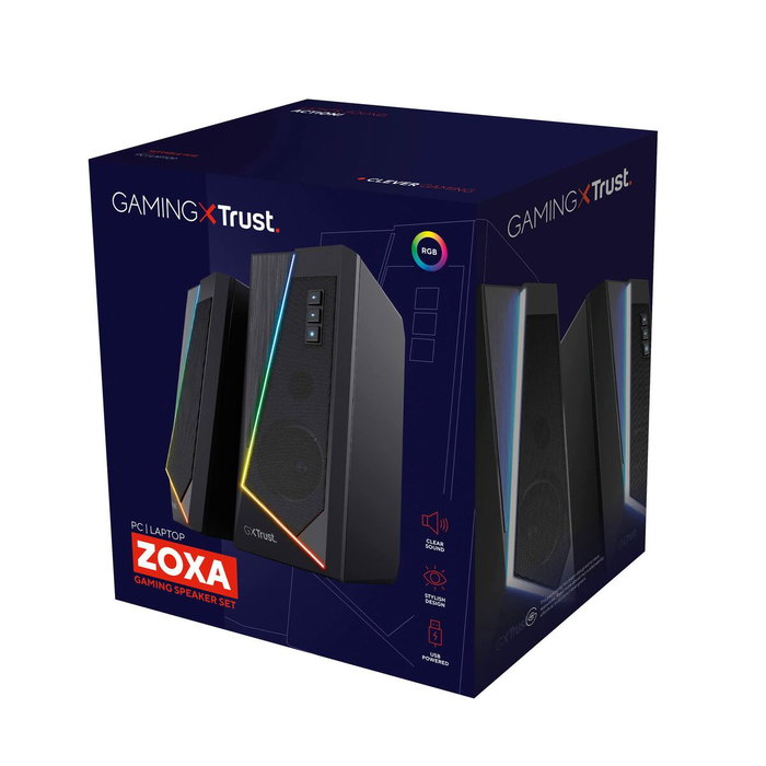 Trust GXT 609 Zoxa Altavoces 2.0 RGB Negro