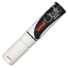 Uni-Ball Marcador de Tiza Líquida Chalk PWE-8K Punta Biselada Blanco (Set de 6)