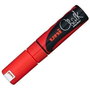 Uni-Ball Marcador de Tiza Líquida Chalk PWE-8K Punta Biselada Rojo (Set de 6)