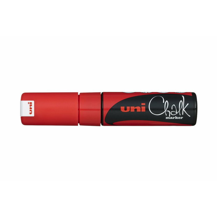 Uni-Ball Marcador de Tiza Líquida Chalk PWE-8K Punta Biselada Rojo (Set de 6)