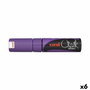 Uni-Ball Marcador de tiza líquida Chalk PWE-8K punta biselada violeta (Set de 6)