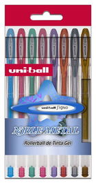 Roller Gel Uni-Ball Signo Noble Metal 0,8 (Um-120Nm8P) Estuche De 8 Surtidos
