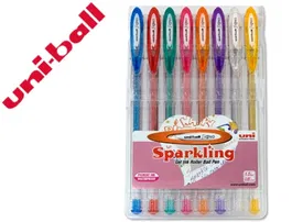 Uniball Bolígrafo Gel Signo 1 mm 0,7 mm 8 Colores con Purpurina