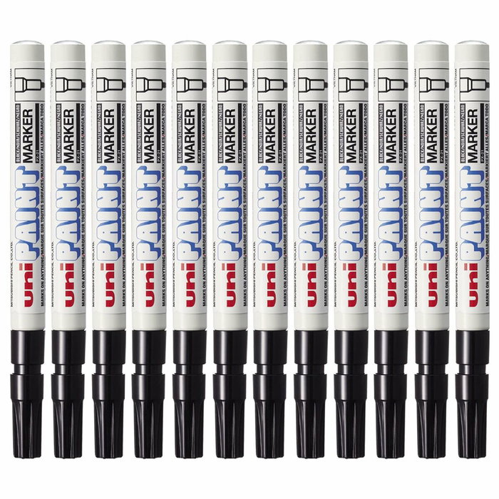 Uni-Ball PX-21 Marcador Permanente Negro Caja 12 Unidades