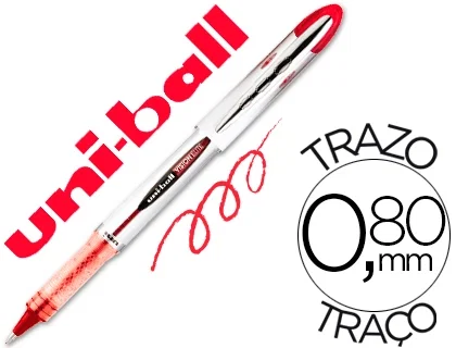Uniball UB-200 Vision Rotulador Roller Tinta Líquida Punta de Acero Inoxidable 0,8 mm Trazo 0,6 mm Rojo Unidad Uniball UB-200 Vision Rotulador Roller Tinta Líquida Punta de Acero Inoxidable 0,8 mm Trazo 0,6 mm Rojo Unidad