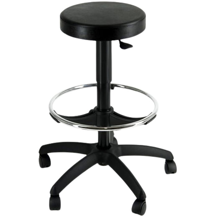 Unisit Taburete Esos Giratorio Regulable con Reposapiés Negro Talla M Unisit Taburete Esos Giratorio Regulable con Reposapiés Negro Talla M