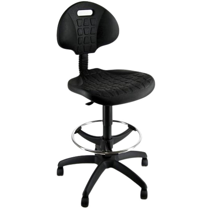 Unisit Taburete Esos E2 Negro con Respaldo y Reposapiés Unisit Taburete Esos E2 Negro con Respaldo y Reposapiés