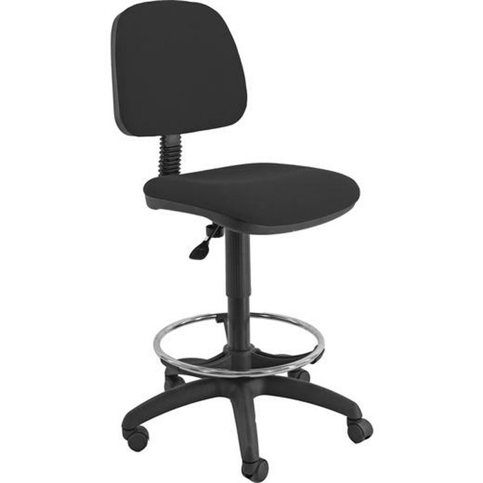 Unisit Taburete Esos E4S Giratorio Regulable con Respaldo y Reposapiés Negro Unisit Taburete Esos E4S Giratorio Regulable con Respaldo y Reposapiés Negro