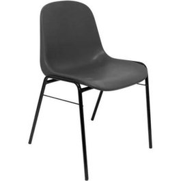 Unisit Silla de Visita Apilable Gris en Plástico PP con Patas de Acero