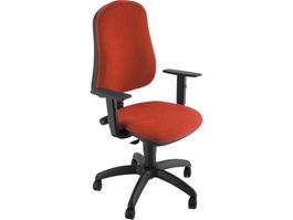 Unisit Silla Administrativa CP Simple Roja con Reposabrazos Ajustables