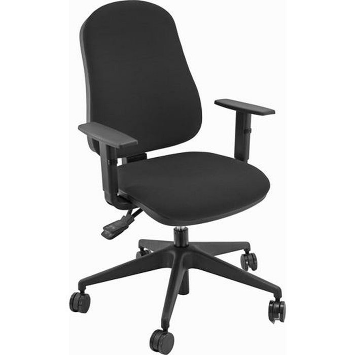 Unisit Silla Administrativa Sincro Simple Negra con Reposabrazos Ajustables Unisit Silla Administrativa Sincro Simple Negra con Reposabrazos Ajustables