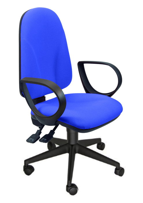 Unisit Silla Administrativa Sincro Team Azul Reposabrazos Fijos Silla Operativa Giratoria con Elevación de Gas y Respaldo Regulable Unisit Silla Administrativa Sincro Team Azul Reposabrazos Fijos Silla Operativa Giratoria con Elevación de Gas y Respaldo Regulable