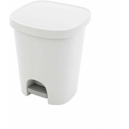 ORYX Cubo de basura con pedal 25 L blanco