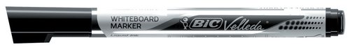 Bic Velleda Liquid Ink Pocket Marcador para Pizarra Blanca Negro Caja de 12 Unidades