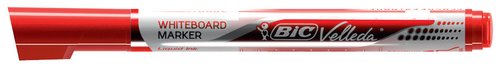 Bic Velleda Marcadores para Pizarra Blanca Rojo, Pack de 12
