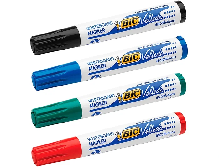 Bic Velleda Ecolutions Marcador para Pizarra Blanca Negro Punta Redonda