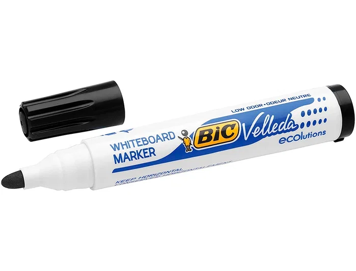 Bic Velleda Ecolutions Marcador para Pizarra Blanca Negro Punta Redonda