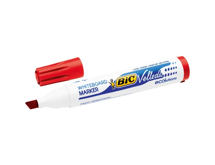 Bic Velleda 1751 Rotulador para Pizarra Blanca Rojo Punta Biselada (Pack de 12) extra_attributes.Tipo: Para pizarra