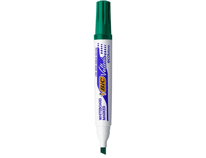 Bic Velleda Ecolutions Rotulador para Pizarra Blanca Verde Punta Biselada 12 UD Bic Velleda Ecolutions Rotulador para Pizarra Blanca Verde Punta Biselada 12 UD