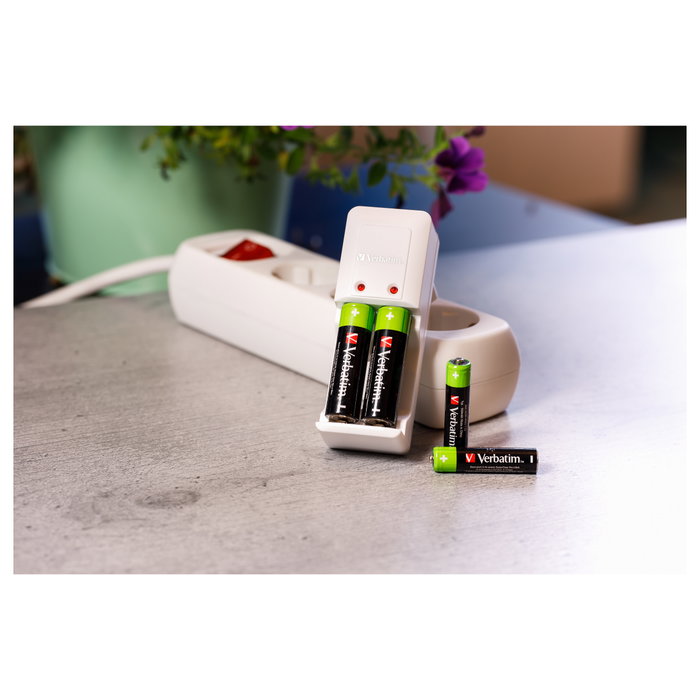 Verbatim Pilas Recargables AA NiMH 2500 mAh (Pack de 4) HR06 49517 Verbatim Pilas Recargables AA NiMH 2500 mAh (Pack de 4) HR06 49517