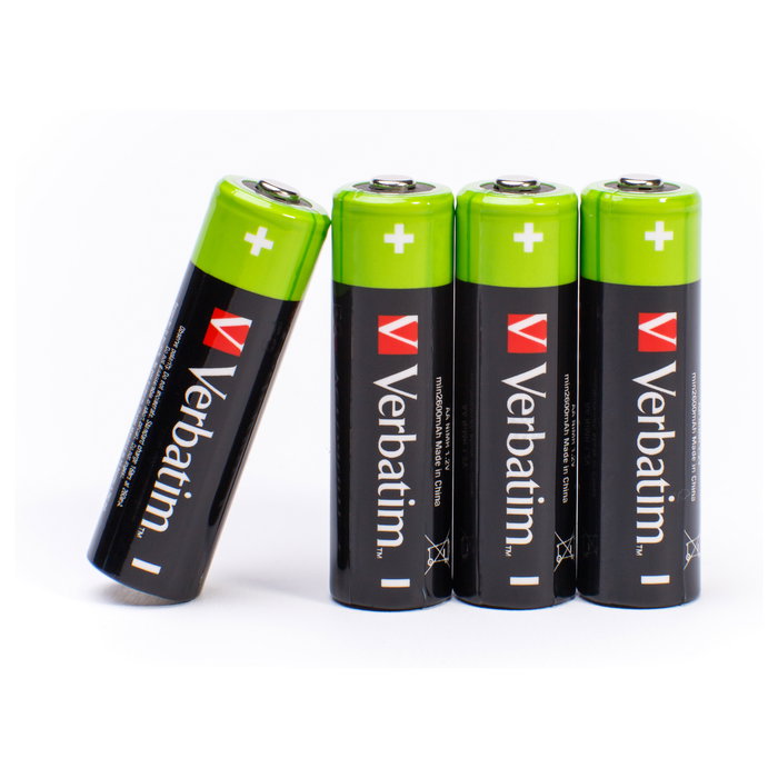 Verbatim Pilas Recargables AA NiMH 2500 mAh (Pack de 4) HR06 49517 Verbatim Pilas Recargables AA NiMH 2500 mAh (Pack de 4) HR06 49517