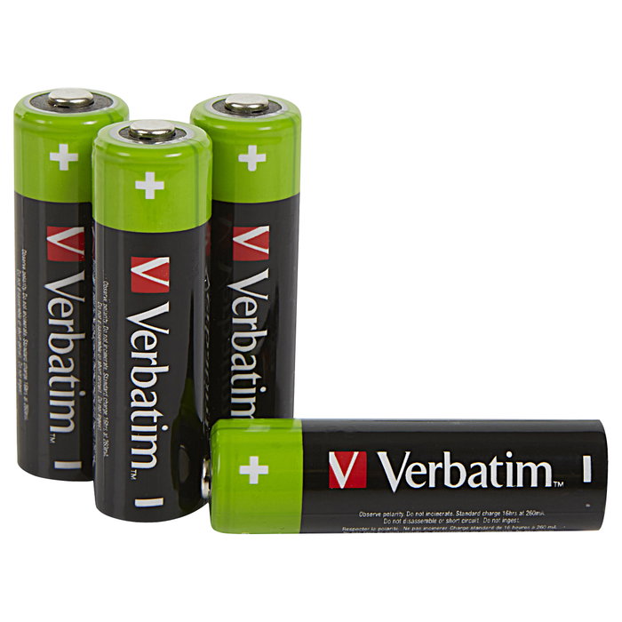 Verbatim Pilas Recargables AA NiMH 2500 mAh (Pack de 4) HR06 49517 Verbatim Pilas Recargables AA NiMH 2500 mAh (Pack de 4) HR06 49517