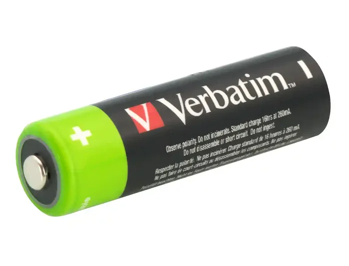 Verbatim Pilas Recargables AA Premium HR6 1,2V 2500mAh (Pack de 4)