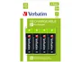 Verbatim Pilas Recargables AA Premium HR6 1,2V 2500mAh (Pack de 4)