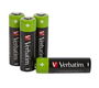 Verbatim Pilas Recargables Premium HR6 AA, 1.2V, 2500mAh, Pack de 4