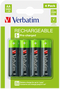 Verbatim Pilas Recargables AA Premium HR6 1,2V 2500mAh (Pack de 4)