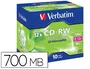 Verbatim CD-RW 700MB 12x 80 min Pack 10 Unidades