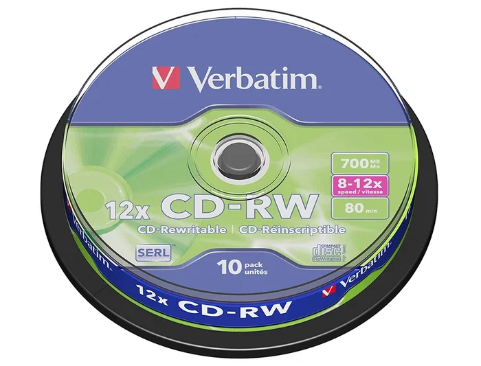 Verbatim Cd-rw 700mb 12x 80 min Tarrina 10 Unidades