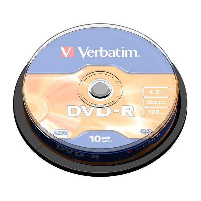 Verbatim DVD-R 4,7GB 16x Advanced AZO, 10 unidades