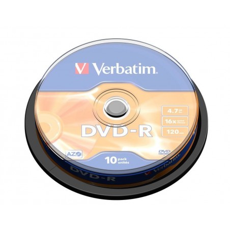 Verbatim DVD-R 4,7GB 16x Advanced AZO, 10 unidades