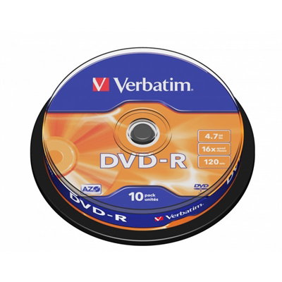 Verbatim DVD-R 4,7GB 16x Advanced AZO, 10 unidades