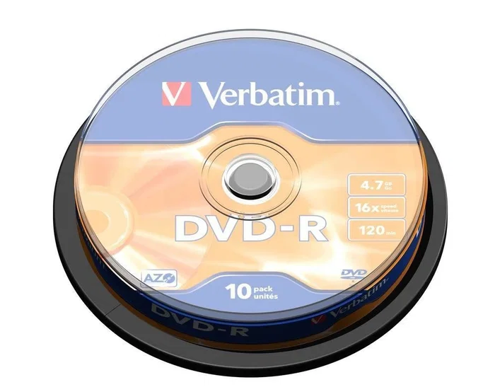 Verbatim DVD-R 4.7 GB 16x - Tarrina de 10 Discos Matt Silver (Referencia 43523)