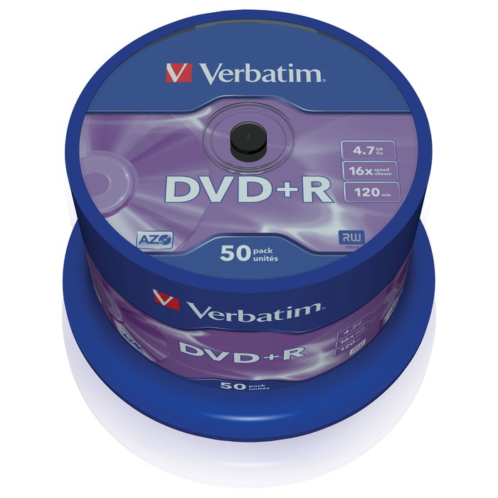 Verbatim DVD+R Advanced AZO 4,7 GB 16x (50 unidades)