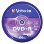 Verbatim DVD+R 4,7GB 16x Plata mate (100 unidades)