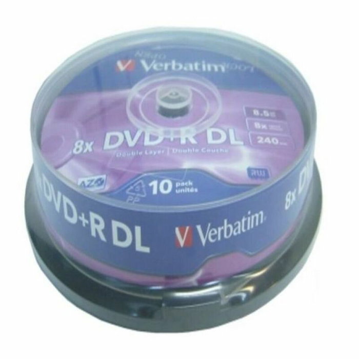 Verbatim DVD+R Doble Capa 8,5GB 8x Pack de 10