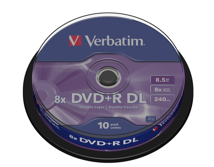 Verbatim DVD+R Doble Capa 8,5GB 8x Pack de 10