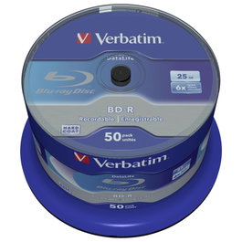 Verbatim Datalife BD-R Blu-Ray 25GB 6x Pack de 50