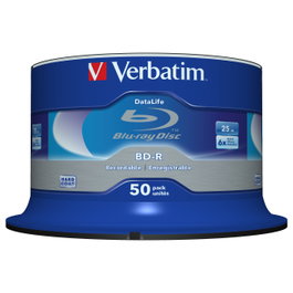 Verbatim BD-R No-ID 25GB 6x Datalife 50 discos en cakebox