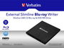 Verbatim External Slimline - Grabador Externo Blu-ray BD-RE USB 3.2 Gen 1 (3.1 Gen 1) para Sobremesa y Portátil - Negro - Con Software Nero