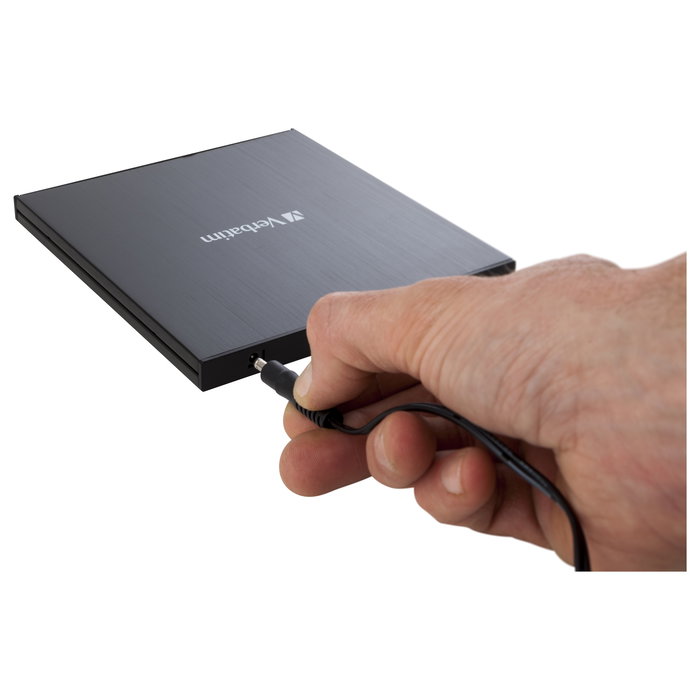 Verbatim External Slimline - Grabador Externo Blu-ray BD-RE USB 3.2 Gen 1 (3.1 Gen 1) para Sobremesa y Portátil - Negro - Con Software Nero