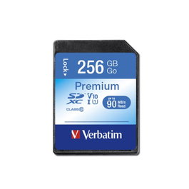 Verbatim Tarjeta SD 256GB SDXC Premium Clase 10 - Tarjeta de Memoria Externa
