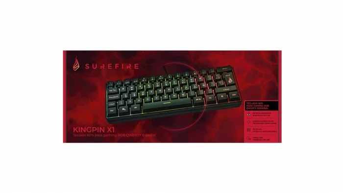 Verbatim KingPin X1 Teclado Gaming 60% RGB Español Negro
