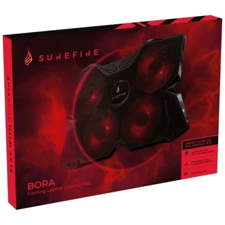 Verbatim Soporte Para Portátil Surefire Bora Gaming Laptop Cooling Pad Red