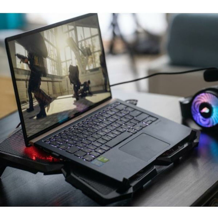 Surefire Soporte Refrigerante Bora para Portátiles hasta 17 pulgadas con Iluminación LED Roja