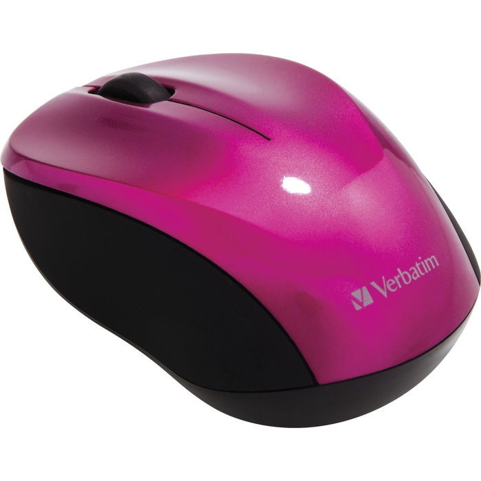 Verbatim GO NANO Ratón Inalámbrico Compacto Ambididestro Fucsia