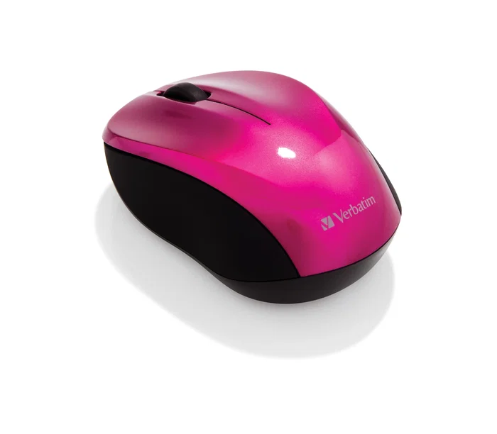 Verbatim GO NANO Ratón Inalámbrico Compacto Ambididestro Fucsia